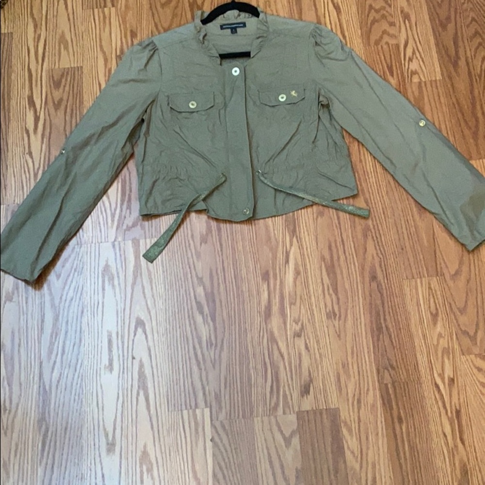 Cropped Army Green Jacket